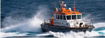 Pilot boat at sea